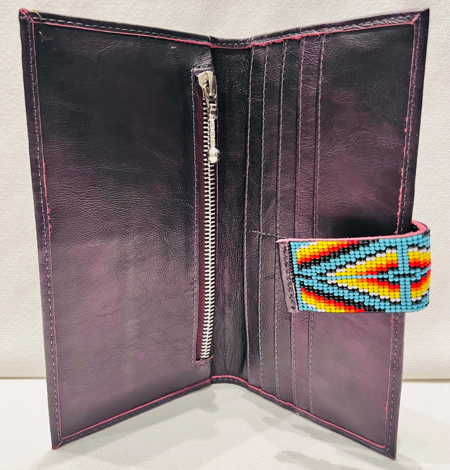 Chaquira bead wallet